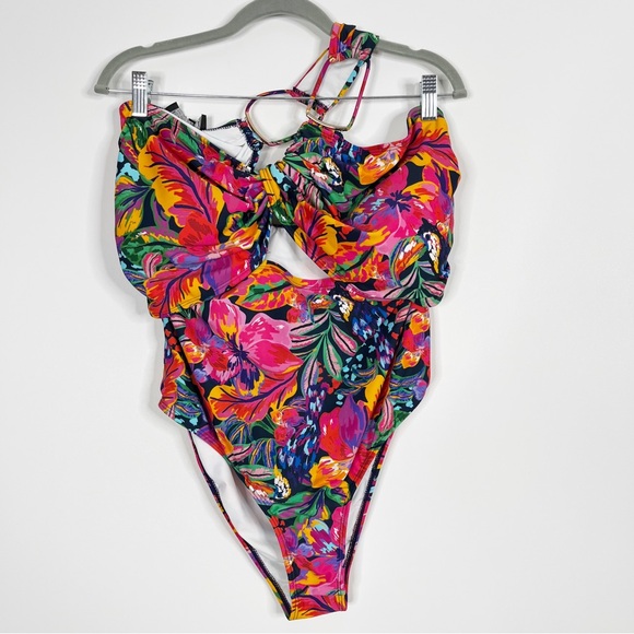 Eloquii One Shoulder Cutout Swimsuit - Picture 3 of 4